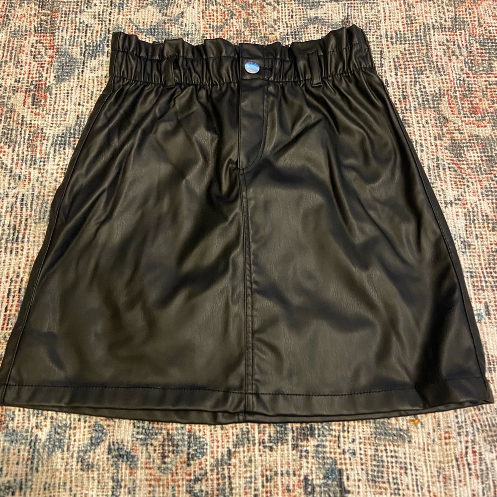 H&M faux leather skirt, girls 10/12